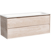 Тумба с раковиной Sancos Marmi 2.0 120 MR2.0120EG один смеситель, дуб галифакс натуральный/белый