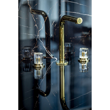 Смеситель Boheme Elegante 152-MG-EL для раковины, золото матовое