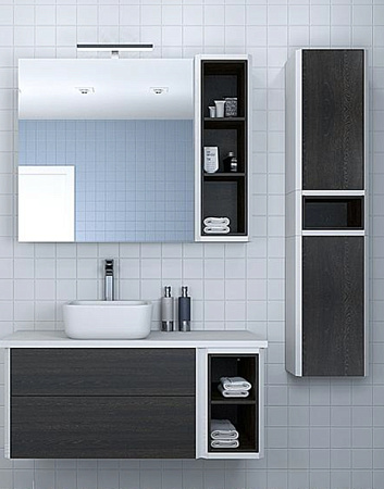 Тумба под раковину Aquaton Брук 1A202001BCDF0 80 2 ящика, дуб феррара