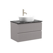 Тумба с раковиной и столешницей Sancos Snob R 80 SNR80SM+TT80A1X Doha Soft/Black Sky