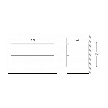 Тумба с раковиной BelBagno Prospero BB1000DVC/BL 100 Bianco Lucido