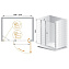 Душевая дверь в нишу Cezares Triumph TRIUMPH-B-11-40+80-P-Cr-R рифленое стекло - фото 2