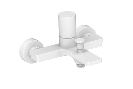 Смеситель AQG Tube 01TUB400BL для ванны, белый матовый