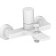 Смеситель AQG Tube 01TUB400BL для ванны, белый матовый - фото 1