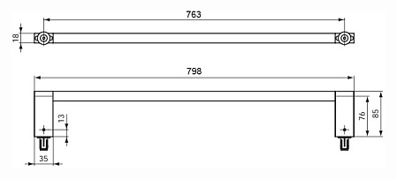 Полотенцедержатель Ideal Standard Connect 80 E6983AA