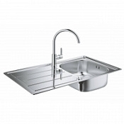 Мойка кухонная Grohe Bau 31562SD0 со смесителем, нержавеющая сталь, полированная