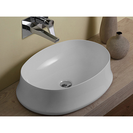 Раковина накладная Simas Sharp SH 04 60x42x16 без отверстия под смеситель, белый