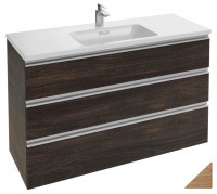 Тумба с раковиной Jacob Delafon Vox 120 ореховое дерево, 3 ящика