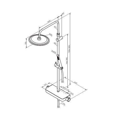 Душевая стойка Damixa Scandinavian Pure 936750300 черный