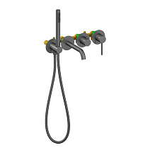 Смеситель для ванны с душем Timo Saona 2314/18YSM черное золото Смеситель для ванны с душем Timo Saona 2314/18YSM черное золото