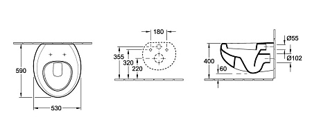 Унитаз подвесной Villeroy & Boch Pure Stone 567010R1