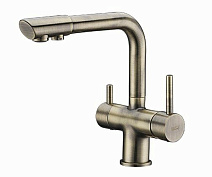 Смеситель WasserKRAFT A8037 для кухонной мойки, светлая бронза