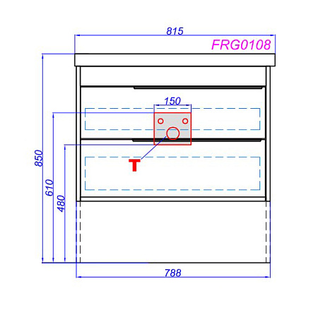 Мебель для ванной Aqwella Fargo FRG0108DB 80 дуб балтийский