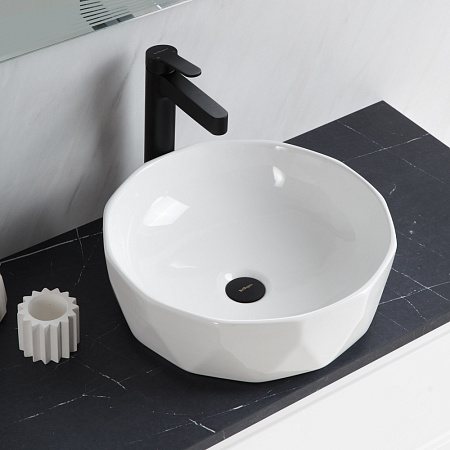 Раковина накладная BelBagno BB1409 41x41x13.5 белый