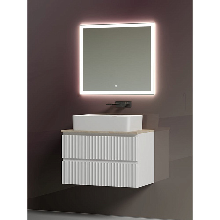 Мебель для ванной со столешницей Sancos Snob T 80 SNT80W+TT80A1 Bianco/Kreman