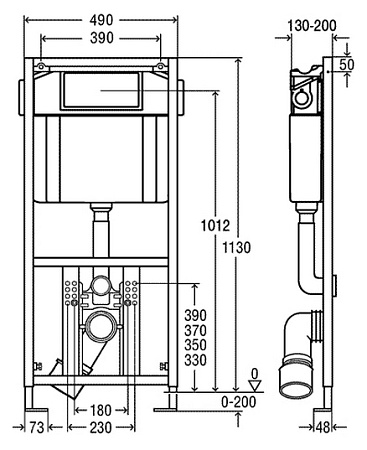 Система инсталляции для унитазов Viega Eco Plus 606664