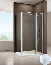 Душевой уголок Allen Brau Priority 3.31026.BA + 3.31041.BA 90x80 серебро браш