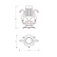 Стакан настольный Migliore Luxor 26215 золото - фото 2
