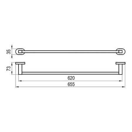 Полотенцедержатель Ravak Chrome CR 310 X07P192 1 полотенце