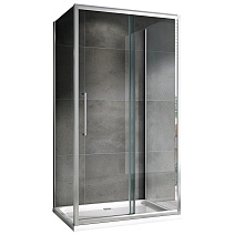 Душевой уголок ABBER Schwarzer Diamant AG30150H-S80-S80 прозрачное/хром