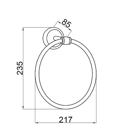 Полотенцедержатель Boheme Vogue 10185 кольцо, хром