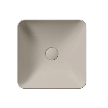 Раковина GSI Sand 903808 38х38 накладная, creta matte
