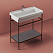 Консоль с раковиной ArtCeram Fuori Scala ACA057 56 42х77 moka