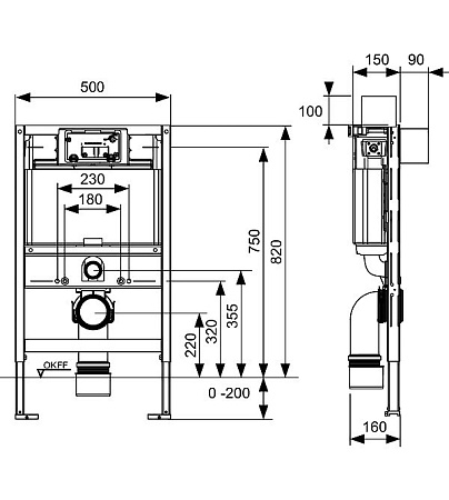 Система инсталляции для унитазов Tece TECEprofil 9300001