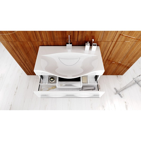 Тумба под раковину Aqwella 5 stars Milan Mil.01.08/2/W 80 подвесная, 2 ящика, белая