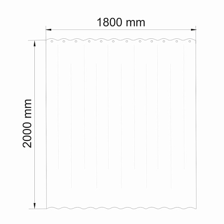 Шторка на ванну WasserKRAFT Nau SC-77103 180х200