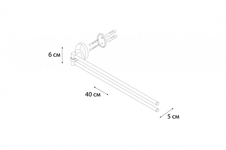 Полотенцедержатель рога Fixsen Europa FX-21802A хром