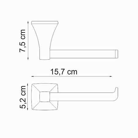 Держатель туалетной бумаги WasserKRAFT Wern K-2596 хром