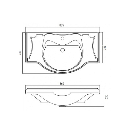 Мебель для ванной Opadiris Борджи Z0000012561 85 слоновая кость