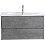 Тумба с раковиной BelBagno Kraft KRAFT-800-2C-SO-CG 80 cemento grigio