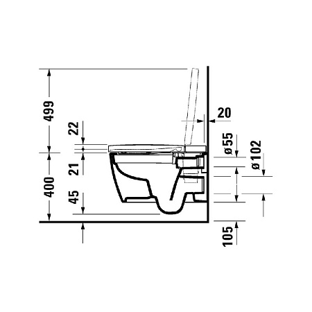 Унитаз подвесной Duravit ME by Starck 2510092000 с сиденьем SensoWash Starck f Plus 612000012000320