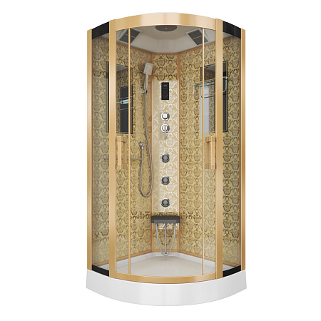 Душевая кабина Niagara Lux 7715G 90х90 см, золото