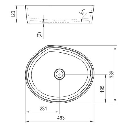 Раковина Ravak Moon 3 XJN01300004