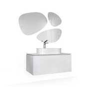 Мебель для ванной Jorno Stone Stn.01.100/P/W/JR 100 подвесная, белый