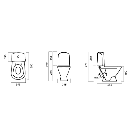 Унитаз-компакт Sanita Luxe CLASSIC SL TM CSCSLCC01060611 с микролифтом