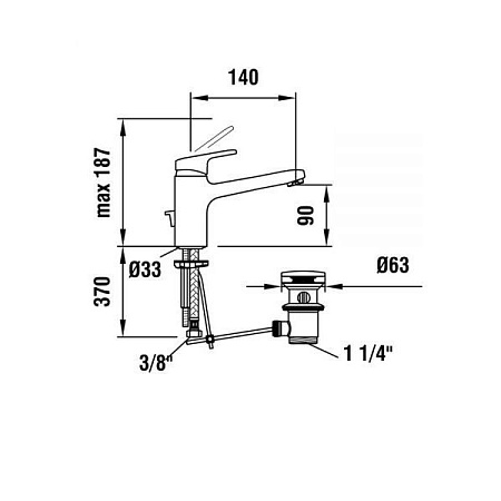 Смеситель Laufen Citypro HF500903100000 для раковины, хром