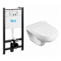 Комплект Roca Victoria Pack 893105010 унитаз подвесной + инсталляция + сиденье