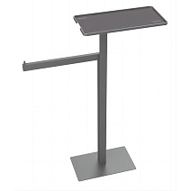 Стойка Boheme 10952-GM напольная, с полкой и полотенцедержателем, оружейная сталь