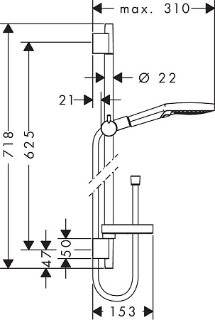 Душевой гарнитур Hansgrohe Raindance Select 26632000 хром