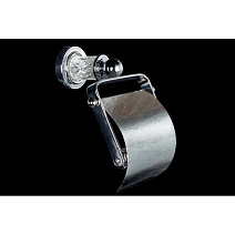 Держатель туалетной бумаги Boheme Murano Cristal 10901-CRST-CH с крышкой, хром