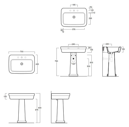 Пьедестал для раковины Simas Evolution EVO 03 bia белый