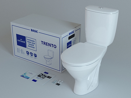 Унитаз-компакт Cersanit Trento S-KO-TR011-3/6-PL-w микролифт