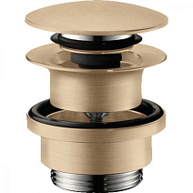 Донный клапан для раковины Hansgrohe 50100140 Push-Open шлифованная бронза