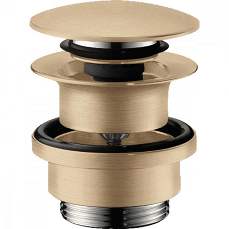 Донный клапан для раковины Hansgrohe 50100140 Push-Open шлифованная бронза