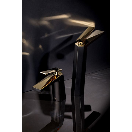 Смеситель Boheme Venturo 382-B для раковины, черный/золото