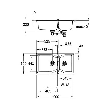 Сливной гарнитур 40986SD0 для раковины